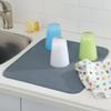 InterDesign iDry Large Kitchen Countertop Absorbent Dish Drying Mat, Pewter Gray view 2