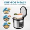 AROMA Digital Rice Cooker, 4-Cup (Uncooked) / 8-Cup (Cooked), Steamer, Grain Cooker, Multicooker, 2 Qt, Stainless Steel Exterior, ARC-914SBD view 2