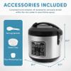 AROMA Digital Rice Cooker, 4-Cup (Uncooked) / 8-Cup (Cooked), Steamer, Grain Cooker, Multicooker, 2 Qt, Stainless Steel Exterior, ARC-914SBD view 3