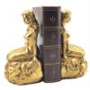 Bellaa 23460 Mermaid Bookends Vintage Decorative Book Ends Stopper Library Shelves Ariel Greek Mythology Fairytales Legends Fantasy Statues Queen Beauty Pageant Trophy Awards Golden 7 Inch view 1