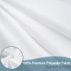 AooHome Extra Long Shower Curtain Liner, Fabric Shower Curtain with Hooks for Hotel, Waterproof, 72 Width x 84 Height Inch, White view 4