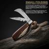 Rite Edge 4" Folding Pruning Knife  Dual Blade Pocket Knife for Men with Wood Handle, Clip Point & Curved Pruning Blade  Small Folding Pocket Knife for Gardening, Outdoor, and Everyday Carry (EDC) view 3