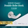 WingIts Modern Elegance Double Robe Hook Satin view 2