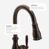 Moen Arbor Oil Rubbed Bronze Motionsense Two-Sensor Touchless One-Handle Pulldown Kitchen Faucet, Single Hole Kitchen Sink Faucet Featuring Power Boost for a Faster Clean, 7594EORB view 3