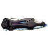 MTech USA MT-705RB Folding Knife, Rainbow Half-Serrated Blade, Black Handle, 4.5-Inch Closed view 2