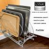 LYNK PROFESSIONAL Pull Out Cutting Board, Baking Pan, and Cookie Sheet Organizer for Cabinet - Lifetime Ltd. Warranty - Slide Out Kitchen Cabinet Organizers  10 x 21 Deep  Pull Out Drawer, Chrome view 2