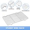Baking Sheet with Wire Rack Set, Stainless Steel Cookie Sheet Baking Pan Toaster Oven Tray with Cooling Rack, 12.4 x 10 x 1 Inch Quarter Sheet Pan - Non Toxic & Dishwasher Safe view 4