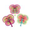 Fun Express Butterfly Shaped Folding Fans - Set of 12 - Favors and Party Supplies view 1