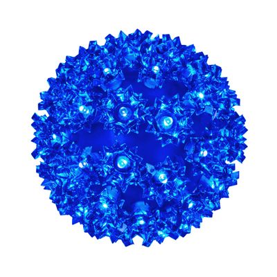 Wintergreen Lighting LED Starlight Sphere, LED Light Ball Sphere Light, Christmas Light Ball, Christmas Decoration (70 Lights, 6", Blue)