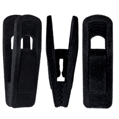 Hanger Clips for Velvet Hangers, 20 Pack Velvet Hanger Clips, Strong Hanger Clips Perfect for Skirt Pants Hangers (Black)