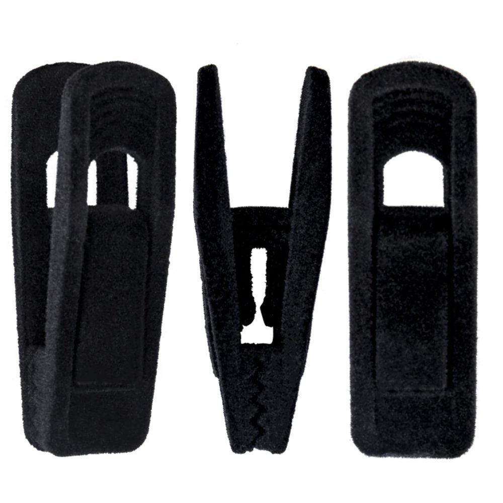 Hanger Clips for Velvet Hangers, 20 Pack Velvet Hanger Clips, Strong Hanger Clips Perfect for Skirt Pants Hangers (Black)