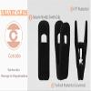 Hanger Clips for Velvet Hangers, 20 Pack Velvet Hanger Clips, Strong Hanger Clips Perfect for Skirt Pants Hangers (Black) view 3