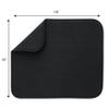 Envision Home Dish Drying Mat for Kitchen, Absorbent, Reversible Microfiber Dish Mat, 16 Inch x 18 Inch, Black view 3