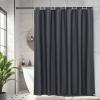 AooHome Extra Long Shower Curtain 72 Width x 84 Height Inch, Solid Fabric Shower Curtain Liner for Hotel, Waterproof, Dark Grey view 1