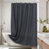 AooHome Extra Long Shower Curtain 72 Width x 84 Height Inch, Solid Fabric Shower Curtain Liner for Hotel, Waterproof, Dark Grey view 2