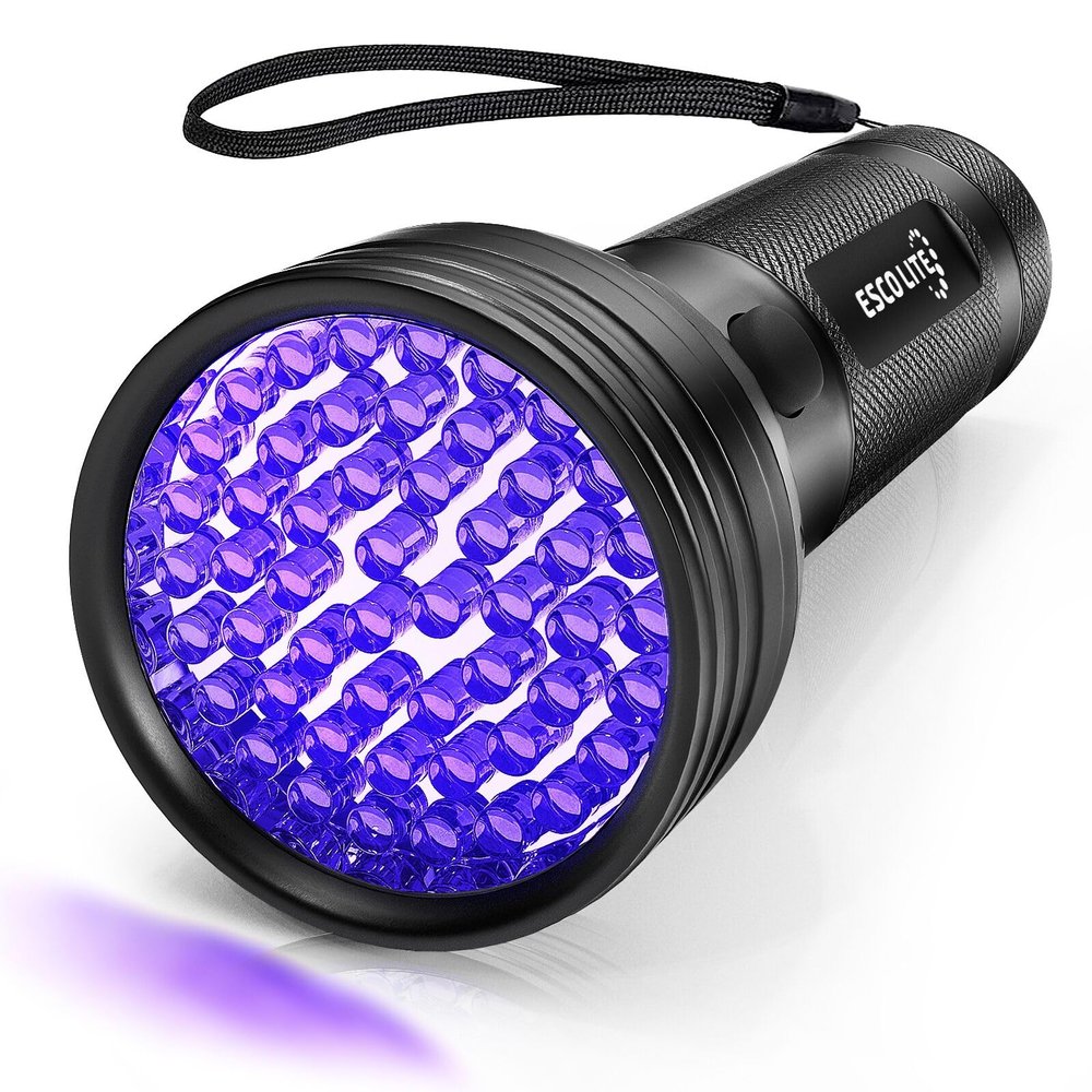 ESCO LITE UV Flashlight Black Light, 51 LED 395 nM Ultraviolet Blacklight Detector for Dog Urine, Pet Stains and Bed Bug