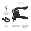 True Virtuoso Easy Lever Corkscrew Wine Opener Manual, Stainless Steel Corkscrew Wine Opener with Foil Cutter and Ergonomic Soft Touch Handle, Black view 2