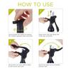 True Virtuoso Easy Lever Corkscrew Wine Opener Manual, Stainless Steel Corkscrew Wine Opener with Foil Cutter and Ergonomic Soft Touch Handle, Black view 3