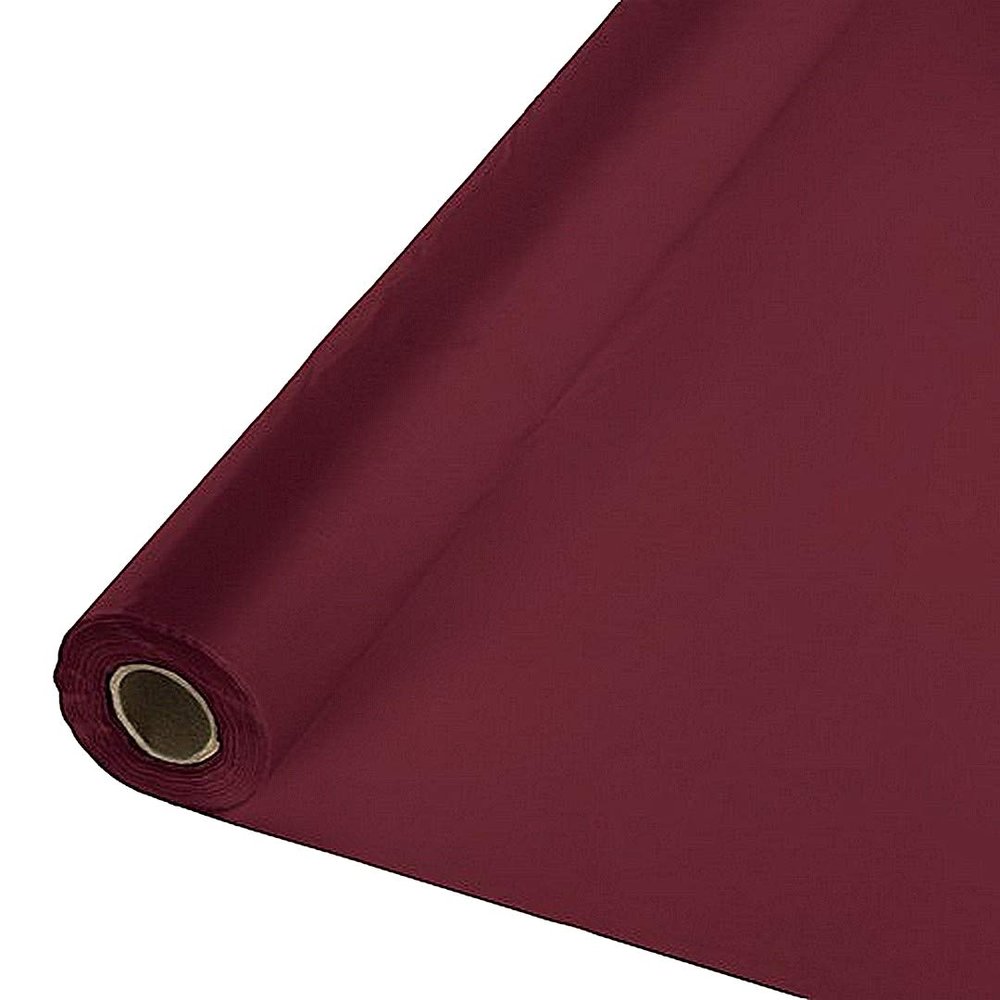 40"x150 ft Heavy Duty Banquet Roll Plastic Table Cloth - Burgundy