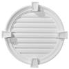 Ekena Millwork 22"W x 22"H x 1 1/4"P, Round Gable Vent with Keystones, Functional view 1