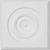 Ekena Millwork PB05X05X01TR Traditional Bullseye Plinth Blocks, 5 3/4"W x 5 3/4"H x 1 1/8"P, Factory Primed view 1