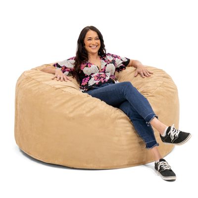Jaxx 5 Foot Bean Bag Chair, Camel