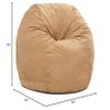 Jaxx 5 Foot Bean Bag Chair, Camel view 3