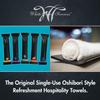 White Towel Services 8" x 8" inch Moist Cotton Towel Individually Wrapped - Unscented (Case of 50) view 2