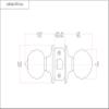 Designers Impressions Ashland Design Black Privacy Door Knob (Bed and Bath) view 2