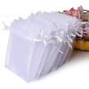 Hopttreely 100PCS Premium Sheer Organza Bags, White Wedding Favor Bags, 4x4.72 Jewelry Gift Bags for Party, Jewelry, Christmas, Festival, Bathroom Soaps, Makeup Organza, Wrapping Supplie view 1