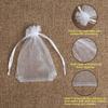 Hopttreely 100PCS Premium Sheer Organza Bags, White Wedding Favor Bags, 4x4.72 Jewelry Gift Bags for Party, Jewelry, Christmas, Festival, Bathroom Soaps, Makeup Organza, Wrapping Supplie view 2