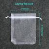 Hopttreely 100PCS Premium Sheer Organza Bags, White Wedding Favor Bags, 4x4.72 Jewelry Gift Bags for Party, Jewelry, Christmas, Festival, Bathroom Soaps, Makeup Organza, Wrapping Supplie view 3