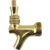 Draft Warehouse 4933GSS Polished Brass Beer Faucet with Brass Lever, Chrome view 1
