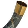 Armory Replicas Burnt Design Hand Crafted Norse Drinking Horn Renaissance Medieval Inspired Viking Mug w/Brass Rim & Stopper Handmade Twisted Iron Stand view 3