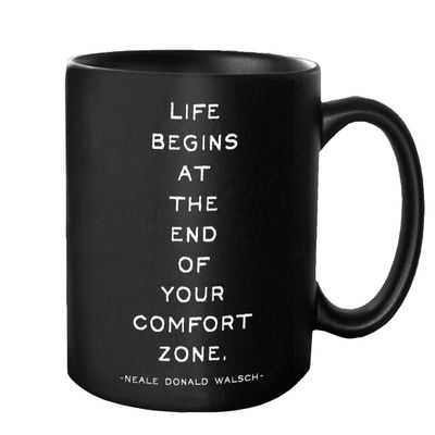 Quotable Life Begins Quotable Mug - Quotes Kitchen Home MUG-G226-QUOTE