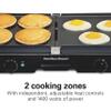Hamilton Beach 3-in-1 Electric Indoor Grill + Griddle, 8-Serving, Reversible Nonstick Plates, 2 Cooking Zones with Adjustable Temperature (38546), Black view 4