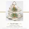 Spode Christmas Tree 2-Tiered Server, Tree-Shaped - Holiday Cupcake Stand, Dessert Display Set, Porcelain Serving Platter, 10" & 8" Plates, Dishwasher Safe Serveware for Appetizers, Desserts, Cookies view 2