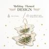 Spode Christmas Tree 2-Tiered Server, Tree-Shaped - Holiday Cupcake Stand, Dessert Display Set, Porcelain Serving Platter, 10" & 8" Plates, Dishwasher Safe Serveware for Appetizers, Desserts, Cookies view 3