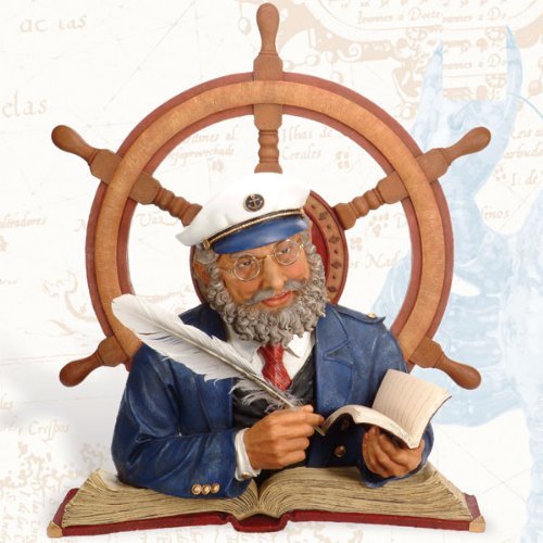 HS Captain & Ship Wheel Nautical Wall Plaque Decoration