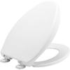 BEMIS 7900TDGSL Commercial Heavy Duty Closed Front Toilet Seat with Cover, Industrial No Slam Seat with Secure Installation, Made in USA, Elongated, White view 1