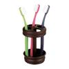 iDesign Metal Toothbrush Holder - Bathroom Cup for Bathroom Organization, The Olivia Collection - 3.25" x 3.25" x 5", Bronze view 1