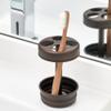 iDesign Metal Toothbrush Holder - Bathroom Cup for Bathroom Organization, The Olivia Collection - 3.25" x 3.25" x 5", Bronze view 3