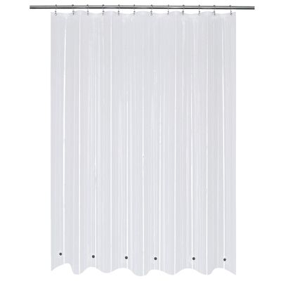 Mrs Awesome Shower Curtain Liner with 6 Magnets Clear Thick PEVA, Premium Waterproof Plastic Shower Curtain Standard Size 72 x 72 inch, Clear