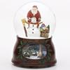 Roman Christmas Musical Revolving Santa Claus and Snowman Snow Globe Glitterdome Plays "Have Yourself A Merry Little Christmas",Multicolored,5 inch view 2