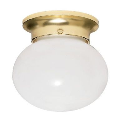 Satco 77-108 1 Light - 6" - Ceiling Fixture - White Ball