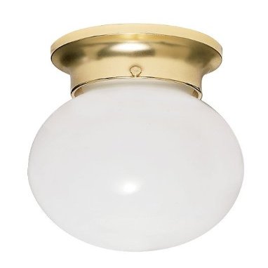 Satco 77-108 1 Light - 6" - Ceiling Fixture - White Ball