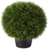 Silk Dcor Cedar Ball Topiary in Pot, 20-Inch, Green view 1