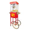 Funtime Sideshow Popper 4-Ounce Hot Oil Popcorn Machine with Cart, Red/Gold view 1