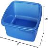 YBM Home Plastic Dish Pan Basin 4.75 in. H x 11 in. W x 13 in. L Ba430 (1, Gray) view 2