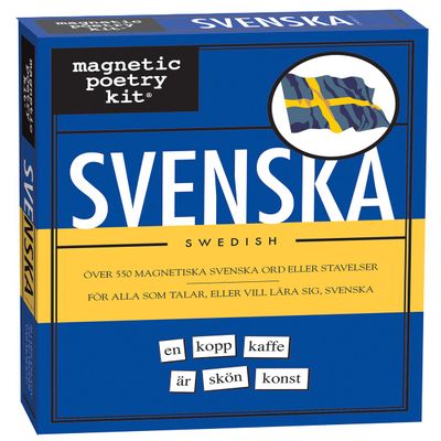 Magnetic Poetry - Swedish (Svenska) Kit - Words for Refrigerator - Write Poems and Letters on the Fridge - Made in the USA